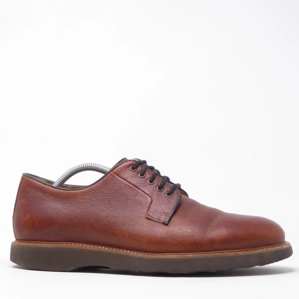 Samuel Hubbard Mens Highlander Oxfords Brown Pebbled Leather 10